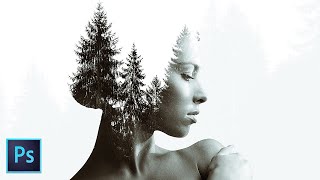 EASY Double Exposure  Photoshop Tutorial [upl. by Amiel]