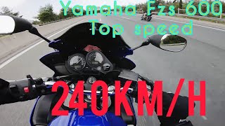 Yamaha FZS 600 Fazer 2003 Top Speed 240kmh Still going strong [upl. by Adlig575]