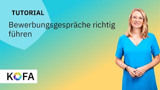 Bewerbungsgespräche richtig führen [upl. by Capps433]