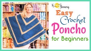 How to Make an Easy Crochet Poncho for Beginners [upl. by Wohlen56]