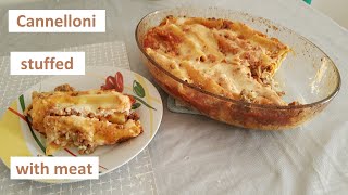 Cannelloni stuffed with meat  Kaneloni sa mlevenim mesom [upl. by Anad]