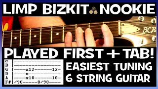 Limp Bizkit Nookie Guitar Lesson with Chords and TAB Easy 6 String Tuning Tutorial [upl. by Namaan871]