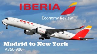 Review  Iberia A350900  Madrid to New York  Economy [upl. by Etnoid139]