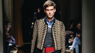 Balmain FallWinter 2016 Menswear Show [upl. by Novihc608]