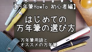 【万年筆HowTo】はじめての万年筆の選び方【初心者編】 [upl. by Aineg88]