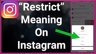 What Does Restrict Mean On Instagram [upl. by Meesan]