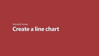 How to create a line chart in Microsoft Access [upl. by Ariajay]