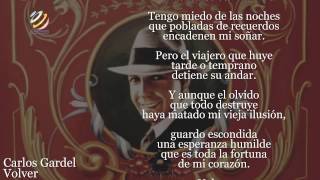 Carlos Gardel  Volver Lyric video HQ Audio [upl. by Annohsal923]