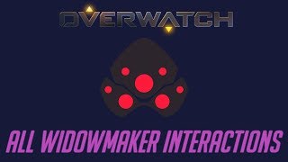 Overwatch  All Widowmaker Interactions  Unique Kill Quotes [upl. by Umberto]