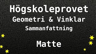 Högskoleprovet Geometri Vinklar Sammanfattning  Matte Kvantitativa KVA NOG XYZ [upl. by Brunhilda]