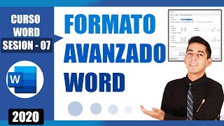 Formatos avanzados para párrafos en Word Espaciado y sangría  07 [upl. by Barvick680]