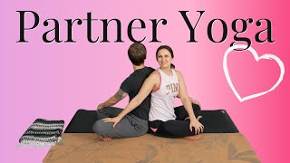 Partner Yoga for Beginners  FUN Partner Yoga Poses  At Home [upl. by Herbie456]