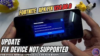 How to download Fortnite APK V24000 fix Device not Supported for all devices Chapter 4 Season 2 [upl. by Uohk482]