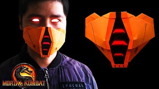 How to make Origami Mortal Kombat MASK  easy origami mask [upl. by Adekahs]