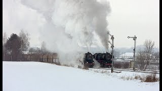 Schnee und 2x 5280 mit 1800Tonnen Kohlezug Plandampf [upl. by Barty69]