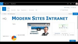 SharePoint Modern Sites Intranet [upl. by Ahsikahs]