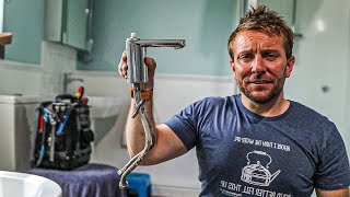 HOW TO CHANGE OR REPLACE SINGLE BATHROOM BASIN TAP [upl. by Llevram]