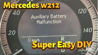 DIY Mercedes Auxiliary Battery Replacement [upl. by Retrac]