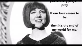 Youre My World CILLA BLACK with lyrics [upl. by Llerud61]