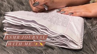 ASMR Journal with me ♡︎  crinkly notebook inaudible whispering pen sounds [upl. by David]