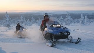 Snowmobile ride in Lapland  FINLAND [upl. by Fritzsche158]