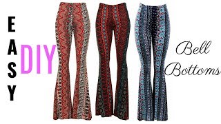 EASY DIY Bell Bottoms using Leggings l Ty Kent [upl. by Ive]