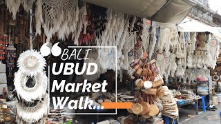 Bali  Ubud Art Market Walk [upl. by Eiramlehcar]