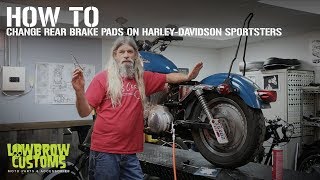 How To Change Rear Brake Pads On HarleyDavidson Sportsters [upl. by Menzies]