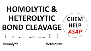 homolytic amp heterolytic bond cleavage [upl. by Gorton]