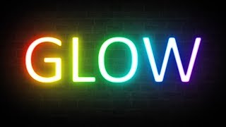 Rainbow Neon Glow Text Effect  Photoshop Tutorial [upl. by Zoes]