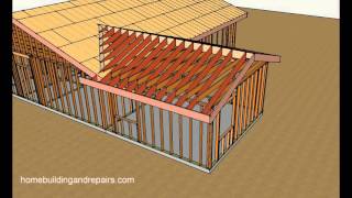 How To Attach Home Addition Roof Framing To Existing Sloping Roof [upl. by Garwin]