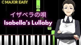 約束のネバーランド The Promised Neverland OST  イザベラの唄 Isabella’s Lullaby  EASY C MAJOR Piano Tutorial [upl. by Donoghue]