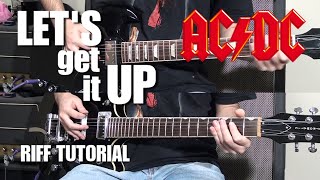 Learn The Riff  Lets Get It Up  ACDC [upl. by Neelik]