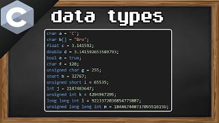 C data types 📊 [upl. by Valoniah]