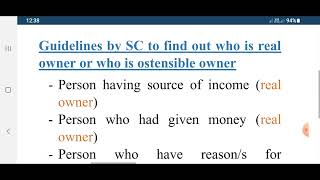 Ostensible owner Section 41of TPA [upl. by Lacagnia]