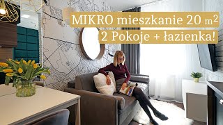 MIKRO mieszkanie 20 m2 na start Jak urządzić małe mieszkanie  Praktyczne porady [upl. by Elimaj]