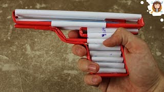 How to Make a Simple Airsoft Gun  Paper Pistol [upl. by Berman]