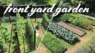 My Front Yard Vegetable Garden Layout  Summer Tour [upl. by Sapphira]