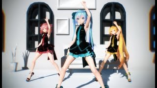 MMD WAVE Miku・Teto・Neru [upl. by Ydnic590]