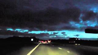 Night Driving On The M62 Motorway From J9 Warrington To J6 Widnes Merseyside England [upl. by Ottilie]