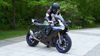 Yamaha R1 Exhaust Sound  Startup and Rev [upl. by Hachman]