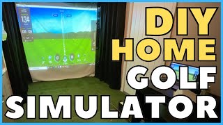 How to build a BUDGET Home Golf Simulator Room ⛳️ [upl. by Ahola538]