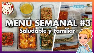 💚 Menú SEMANAL ECONÓMICO y SALUDABLE 3 🕒 Cocina en 2 Horas para Toda la Semana 😋 Meal Prep [upl. by Trebron876]