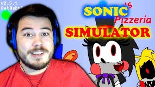 SONIC AND FRIENDS OPENED A RESTAURANT  Sonics Pizzeria Simulator Part 1 [upl. by Anaujd]