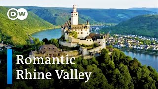 Castles Along the Rhine River From Bingen to Koblenz  Germanys Upper Middle Rhine Valley by Drone [upl. by Atirma946]