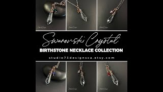 Swarovski Crystal BIRTHSTONE Necklace Collection  Birthstone Jewelry  Birthday Gift Idea [upl. by Lhok]