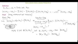 Inclusion Exclusion Principle Proof and Example [upl. by Denise719]