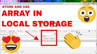 JS  How to STORE and USE an Array in Local Storage [upl. by Silrac]