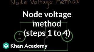 Node voltage method steps 1 to 4  Circuit analysis  Electrical engineering  Khan Academy [upl. by Perri555]