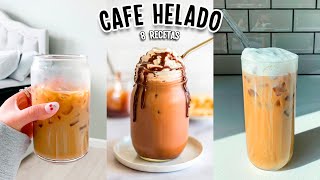 HAZ EL MEJOR CAFE HELADO 8 RECETAS FACILES Tutoriales Belen [upl. by Pansie]